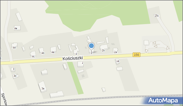 Stare Kurowo, Kościuszki Tadeusza, gen., 2, mapa Stare Kurowo