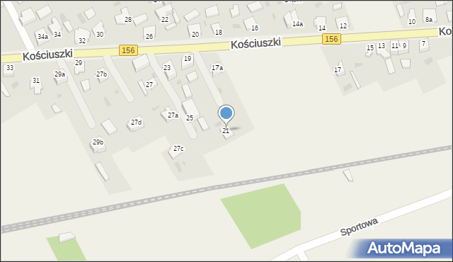 Stare Kurowo, Kościuszki Tadeusza, gen., 21, mapa Stare Kurowo