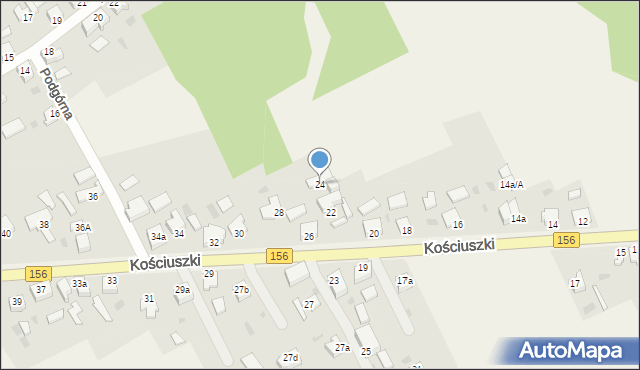 Stare Kurowo, Kościuszki Tadeusza, gen., 24, mapa Stare Kurowo