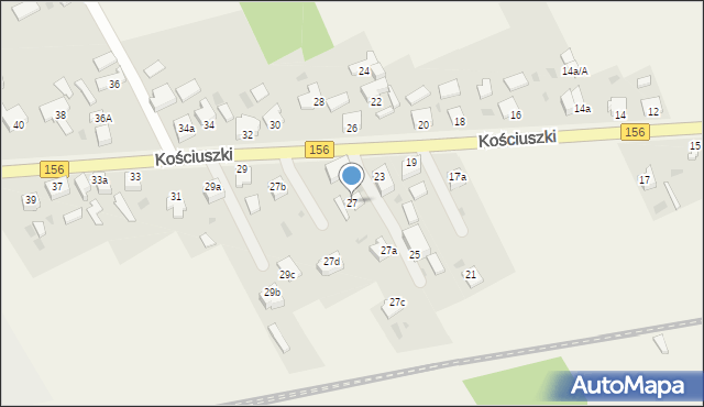 Stare Kurowo, Kościuszki Tadeusza, gen., 27, mapa Stare Kurowo