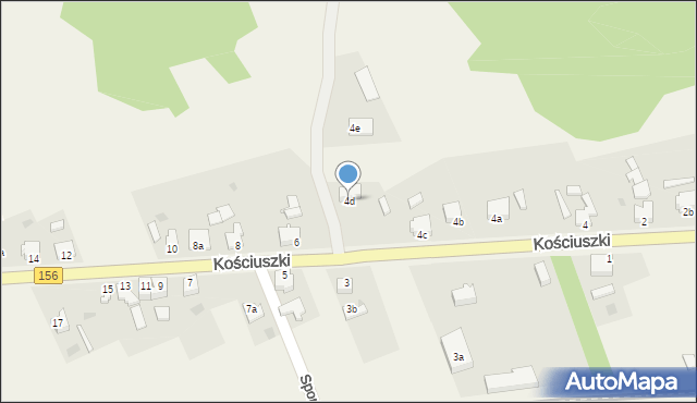 Stare Kurowo, Kościuszki Tadeusza, gen., 4d, mapa Stare Kurowo