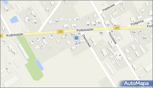 Stare Kurowo, Kościuszki Tadeusza, gen., 61, mapa Stare Kurowo