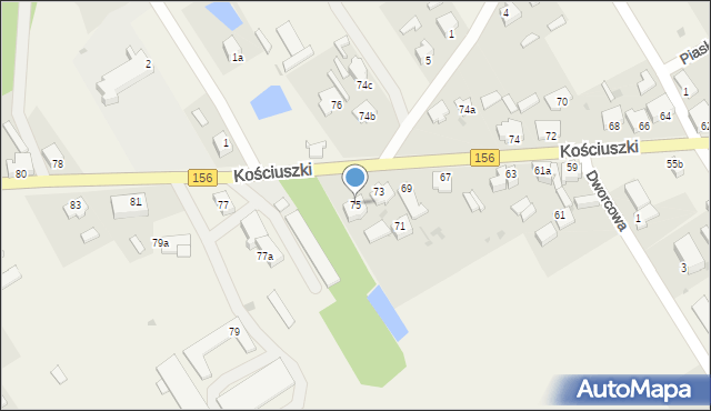 Stare Kurowo, Kościuszki Tadeusza, gen., 75, mapa Stare Kurowo