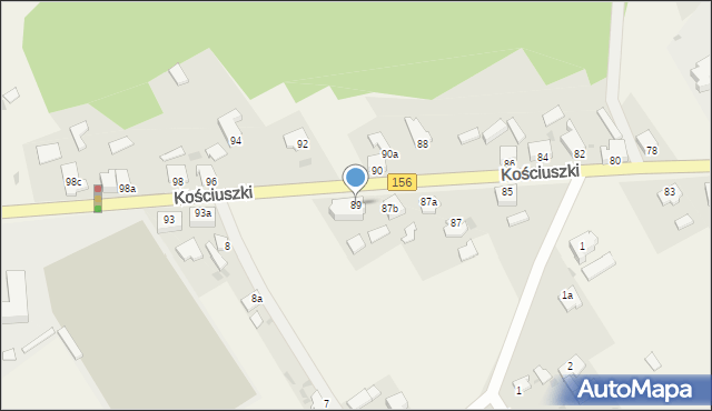 Stare Kurowo, Kościuszki Tadeusza, gen., 89, mapa Stare Kurowo