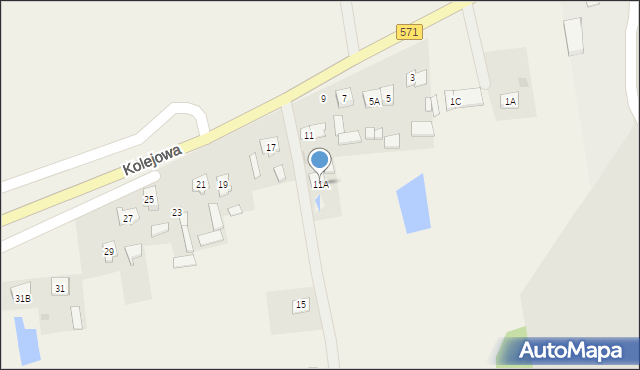 Stare Pieścirogi, Kolejowa, 11A, mapa Stare Pieścirogi