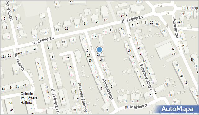 Stargard, Konarskiego Szymona, 18, mapa Stargard