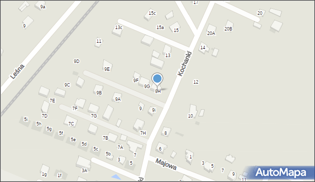Starogard Gdański, Kochanki, 9H, mapa Starogard Gdański