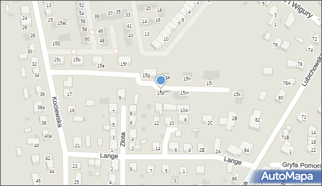 Starogard Gdański, Kociewska, 15p, mapa Starogard Gdański