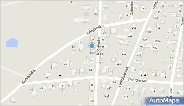 Starogard Gdański, Kociewska, 60A, mapa Starogard Gdański