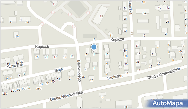 Starogard Gdański, Kopicza Józefa, dr., 1, mapa Starogard Gdański