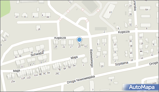 Starogard Gdański, Kopicza Józefa, dr., 15, mapa Starogard Gdański