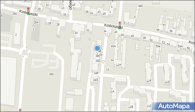 Starogard Gdański, Kościuszki Tadeusza, gen., 34C, mapa Starogard Gdański