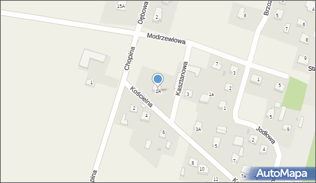 Staroźreby, Kościelna, 1A, mapa Staroźreby