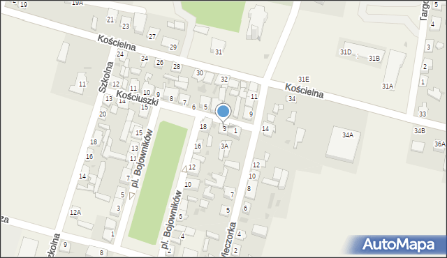 Staroźreby, Kościuszki Tadeusza, gen., 3, mapa Staroźreby