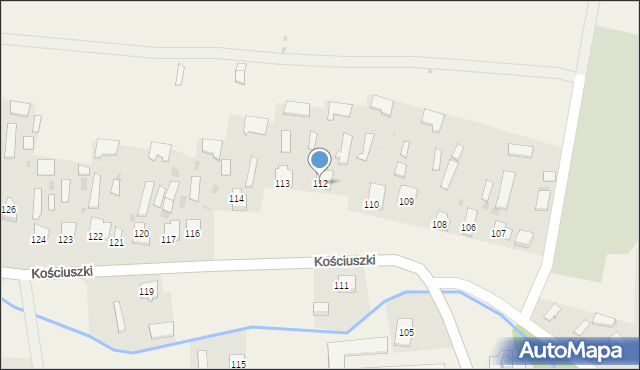 Stary Dzików, Kościuszki Tadeusza, gen., 112, mapa Stary Dzików