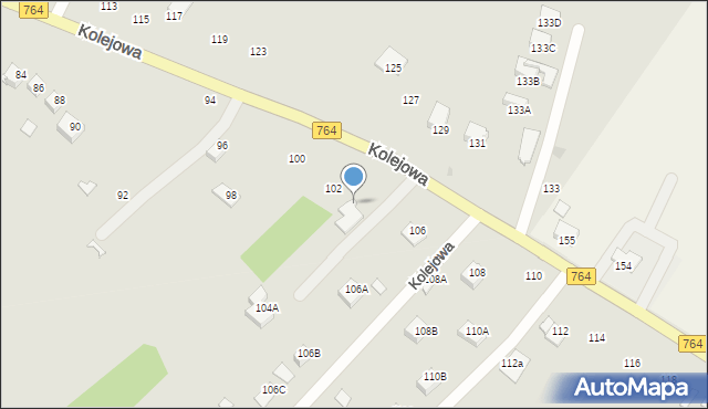 Staszów, Kolejowa, 104, mapa Staszów