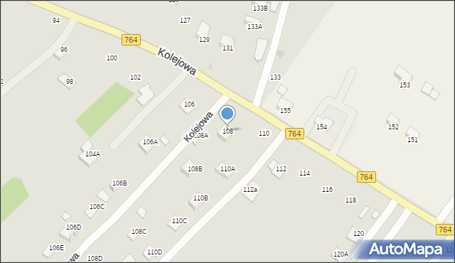 Staszów, Kolejowa, 108, mapa Staszów