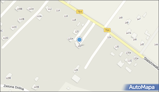 Staszów, Kolejowa, 122, mapa Staszów