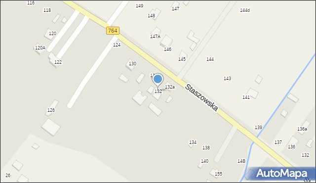 Staszów, Kolejowa, 132, mapa Staszów