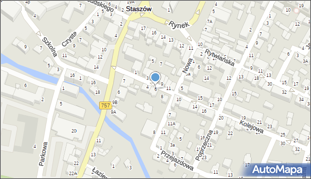 Staszów, Kolejowa, 6, mapa Staszów