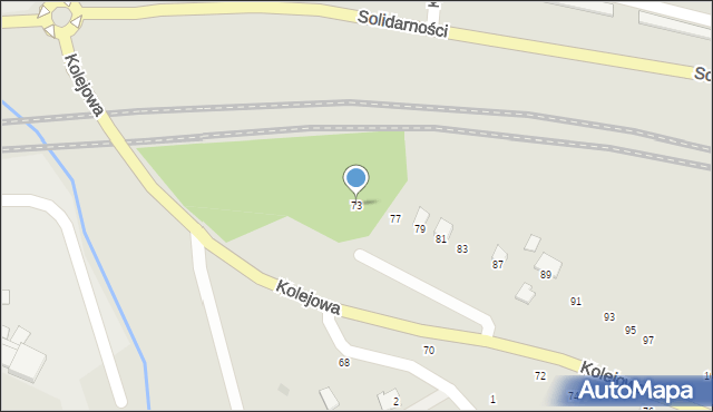 Staszów, Kolejowa, 73, mapa Staszów