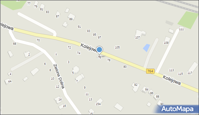 Staszów, Kolejowa, 76, mapa Staszów