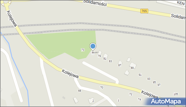 Staszów, Kolejowa, 77, mapa Staszów