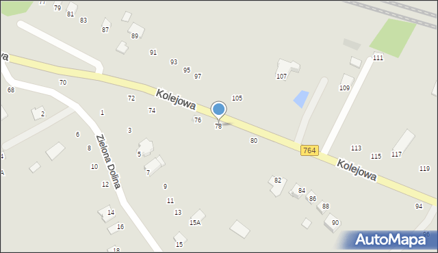 Staszów, Kolejowa, 78, mapa Staszów