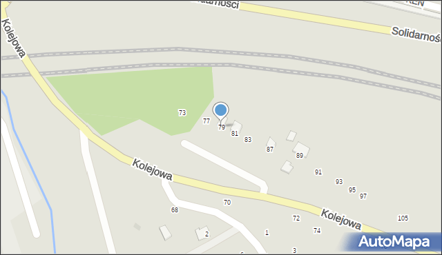 Staszów, Kolejowa, 79, mapa Staszów