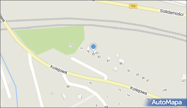 Staszów, Kolejowa, 81, mapa Staszów