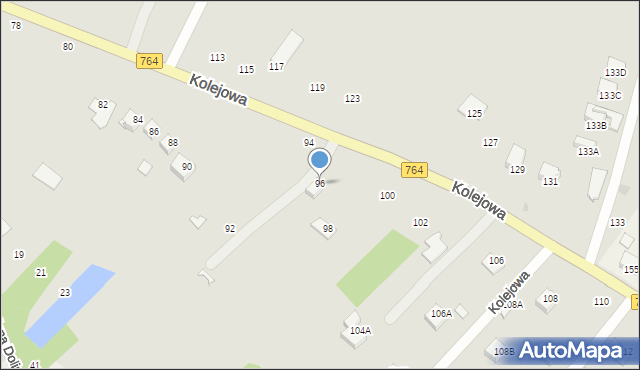 Staszów, Kolejowa, 96, mapa Staszów