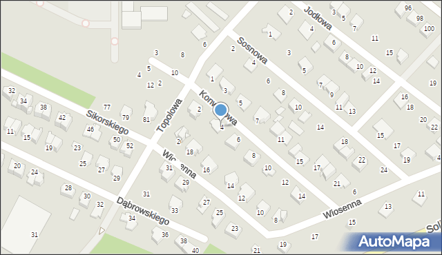 Staszów, Konwaliowa, 4, mapa Staszów