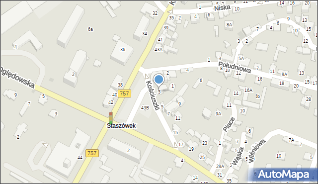 Staszów, Kościuszki Tadeusza, gen., 3, mapa Staszów