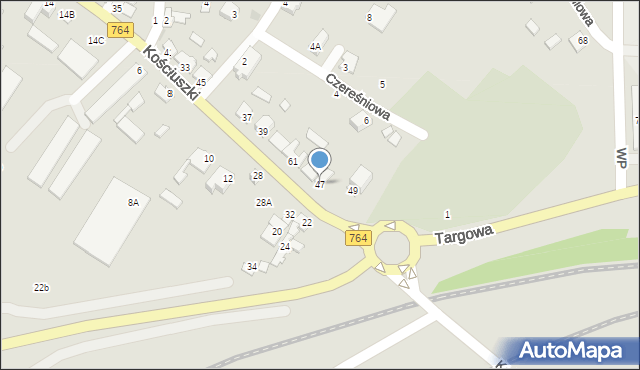 Staszów, Kościuszki Tadeusza, gen., 47, mapa Staszów