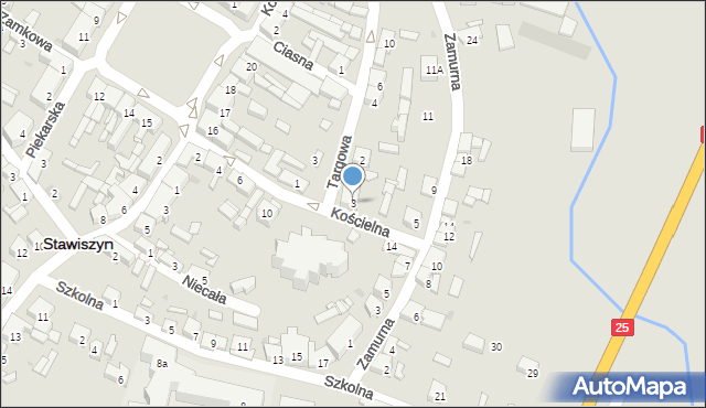 Stawiszyn, Kościelna, 3, mapa Stawiszyn