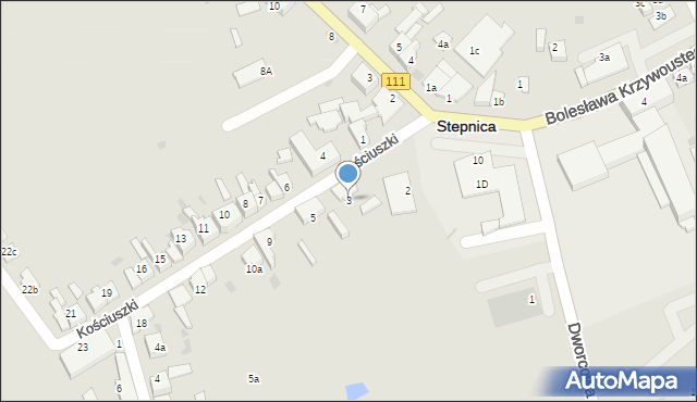 Stepnica, Kościuszki Tadeusza, gen., 3, mapa Stepnica