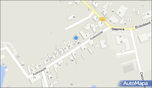 Stepnica, Kościuszki Tadeusza, gen., 6a, mapa Stepnica