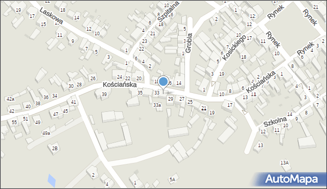 Stęszew, Kościańska, 31, mapa Stęszew