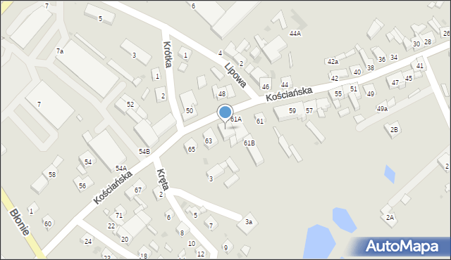 Stęszew, Kościańska, 63A, mapa Stęszew