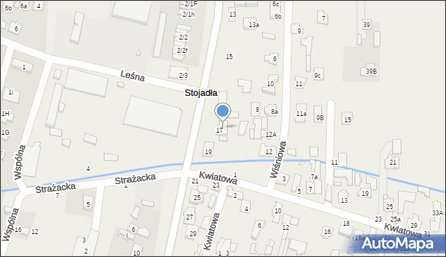 Stojadła, Kołbielska, 17a, mapa Stojadła