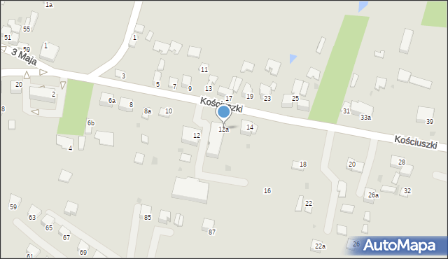 Stopnica, Kościuszki Tadeusza, gen., 12a, mapa Stopnica