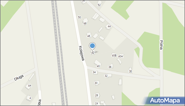 Strabla, Kolejowa, 42, mapa Strabla
