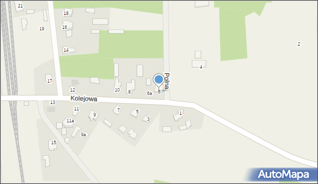 Strabla, Kolejowa, 6, mapa Strabla