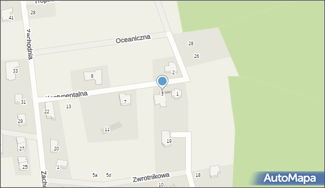 Straszyn, Kontynentalna, 3, mapa Straszyn