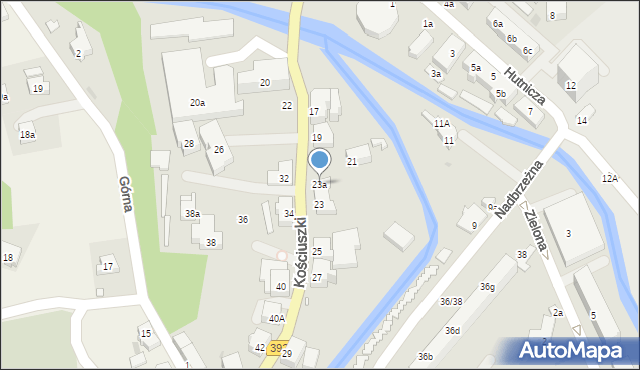 Stronie Śląskie, Kościuszki Tadeusza, gen., 23a, mapa Stronie Śląskie