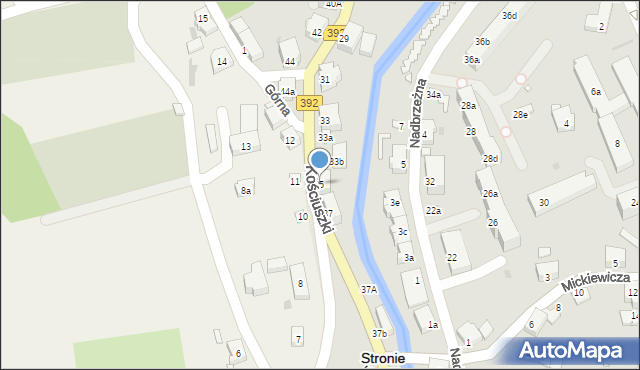 Stronie Śląskie, Kościuszki Tadeusza, gen., 35, mapa Stronie Śląskie
