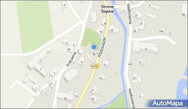 Stronie Śląskie, Kościuszki Tadeusza, gen., 54, mapa Stronie Śląskie