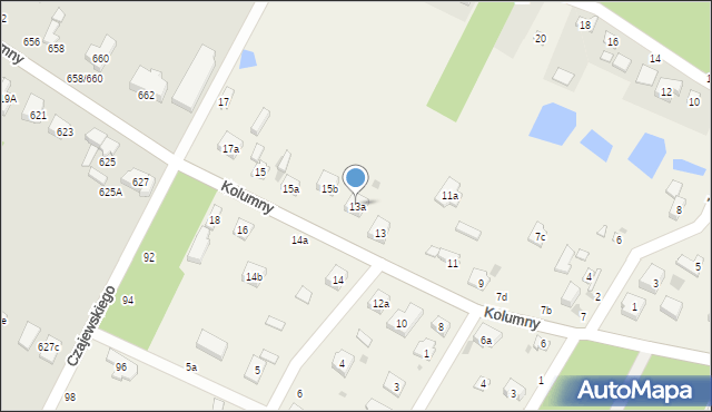 Stróża, Kolumny, 13a, mapa Stróża