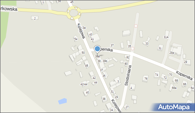 Stryków, Kolejowa, 39a, mapa Stryków