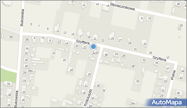 Strykowo, Kościuszki Tadeusza, gen., 27, mapa Strykowo